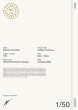 Cottage Tendresse — Certificate of Authenticity