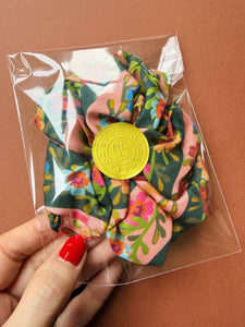 Silk Knight Flower Scrunchie