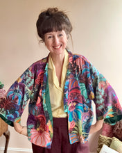 Silk Kimono Jacket - Meadow Party