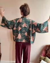 Silk Kimono Jacket - Electric Poppies