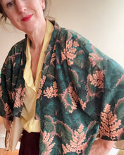 Silk Kimono Jacket - Electric Poppies