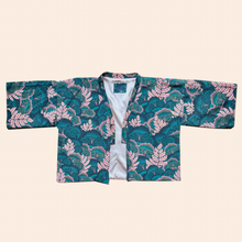 Silk Kimono Jacket - Electric Poppies